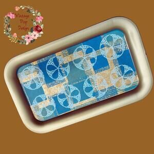 MCM Metal Tray with Lithograph Geometric Designs - Retro 60’s Serving Tray